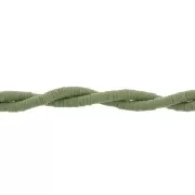 Perline rondelle in pasta polimerica Heishi 3x1 mm - Olive x45cm