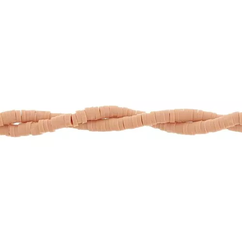 Perle rondelle in pasta polimerica Heishi 3x1 mm - Arancione nudo x45cm
