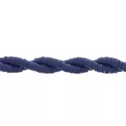 Perline rondelle in pasta polimerica Heishi 4x1 mm - Blu notte x45cm
