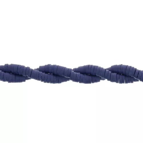 Perle rondelle in pasta polimerica Heishi 4x1 mm - Blu notte x45cm