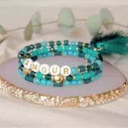 Perle rondelle in pasta polimerica Heishi 4x1 mm - Menta x45cm