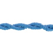 Perline rondelle in pasta polimerica Heishi 4x1 mm - Blue jean x45cm