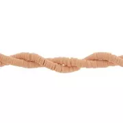 Perle rondelle in pasta polimerica Heishi 4x1 mm - Arancione nudo x45cm