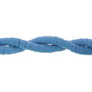 Perline rondelle in pasta polimerica Heishi 5x1 mm - Blue jean x45cm|raw }}