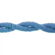 Perline rondelle in pasta polimerica Heishi 5x1 mm - Blue jean x45cm
