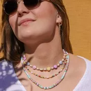 Perle rondelle in pasta polimerica Heishi 6x1 mm - Parma x45cm