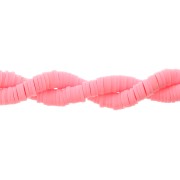 Perline rondelle in pasta polimerica Heishi 6x1 mm - Rosa brillante x45cm|raw }}