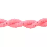 Rose vif - Perle rondelle in pasta polimerica Heishi 6x1 mm - Rosa brillante x45cm Perle rondelle in pasta polimerica Heishi 6x1 mm - Rosa brillante x45cm