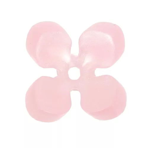 Perline floreali in acetato 13,5 mm - Perla rosa chiaro x4