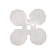 Perline floreali in acetato da 13,5 mm - bianco perlato x4|raw }}