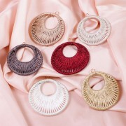 Pendente rotondo con filo intrecciato 43 mm - Grigio lucido x1