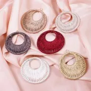 Pendente rotondo con filo intrecciato 43 mm - Grigio lucido x1