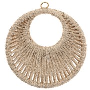 Pendente rotondo con filo intrecciato 46 mm - Oro rosa x1|raw }}