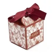 Scatola portagioie fai da te con nastro 7x7 cm - design floreale - Brick