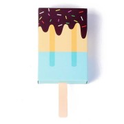 Confesione gelato fai da te per gioielli 10x7x3 cm - Marrone - Giallo - Blu