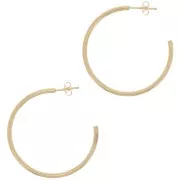 Orecchini a cerchio 36 mm - dorato con oro fino x2