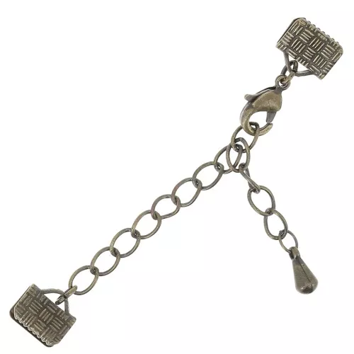 Chiusura moschettone con terminali di serraggio da 8 mm - Bronzo x1