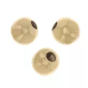 Perline rotonde da 2 mm - Acciaio inossidabile 316L dorato x10