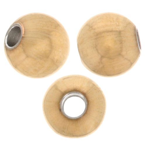 Perline rotonde da 4 mm - Acciaio inossidabile 316L dorato x10