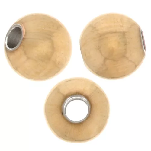 Perline rotonde da 4 mm - Acciaio inossidabile 316L dorato x10