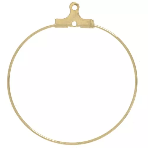 Base per orecchini da personalizzare 30mm Acciaio inox 316L Dorato x2