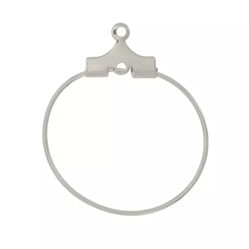 Base per orecchini da personalizzare 21mm Acciaio inox 316L x2