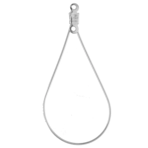 Supporti per orecchini a goccia e anello 44x22,5 mm - Acciaio inossidabile 304L x2