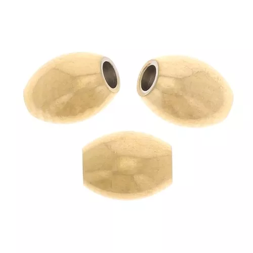Perle di oliva 5x4 mm - Acciaio inossidabile 304 dorato x10