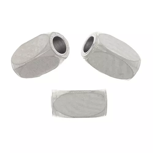 Perline rettangolari 4x2 mm - Acciaio inox 304 x20