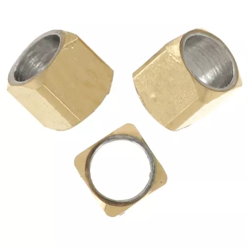 Perline cubiche arrotondate da 2 mm - acciaio inossidabile 304L Dorato x10