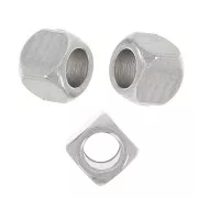 Perline cubiche arrotondate da 2,5 mm - Acciaio inox 304 x20