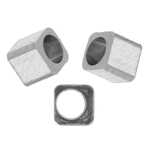 Perle cubiche da 2 mm - acciaio inox 304 x20