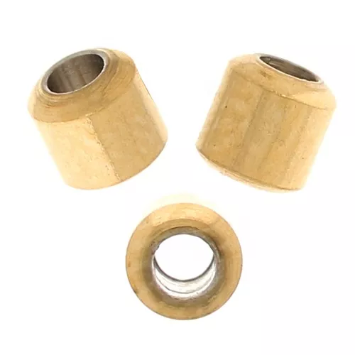 Perle tubo 2,5x2,45 mm - Acciaio inox 304 dorato x10