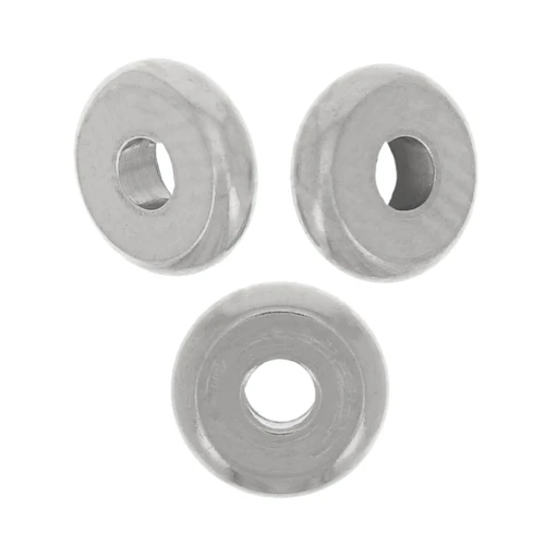Perle Heishi - disco piatto 4x1,5 mm - Acciaio inox 304 x10