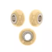 Perline a disco Heishi - Disco piatto 6x3 mm - Acciaio inox 304 dorato x10