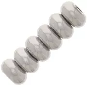 Perline Heishi - disco piatto 6x3 mm - Acciaio inox 304L x20
