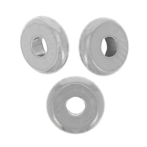 Perline Heishi - disco piatto 5x1,5 mm - Acciaio inox 304 x20
