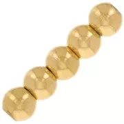 Perla rotonda appiattita 4x3,5 mm - Acciaio inossidabile 303L Dorato x20
