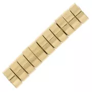 Perline a disco Heishi - Disco piatto 2,5x1 mm - Acciaio inox 304 dorato x10