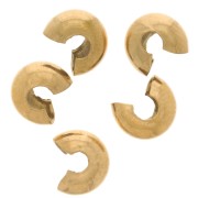 Copriperline schiacciabili 5mm - Acciaio inox 304L dorato x10