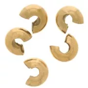 Copriperline schiacciabili 5mm - Acciaio inox 304L dorato x10