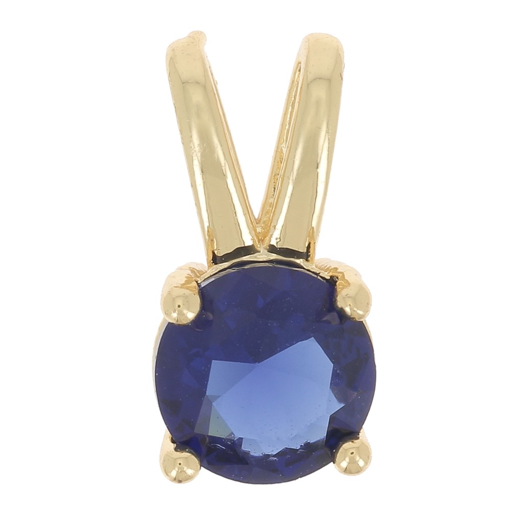 Anello Solitario Argento 925/1000 Rodiato Con Ossido Di Zirconio Blu Pietra Di Centro 7 X 5 Mm Con Intorno 16 Oxydes 95724