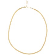 Girocollo maglia specchio serpente piatto 3,3mm Acciaio inox 304 dorato x46cm|raw }}