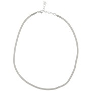 Girocollo con maglia a specchio - serpente piatto 3,3 mm - Acciaio inossidabile 304 x46cm|raw }}