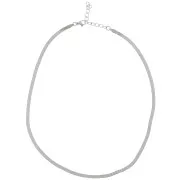 Girocollo con maglia a specchio - serpente piatto 3,3 mm - Acciaio inossidabile 304 x46cm