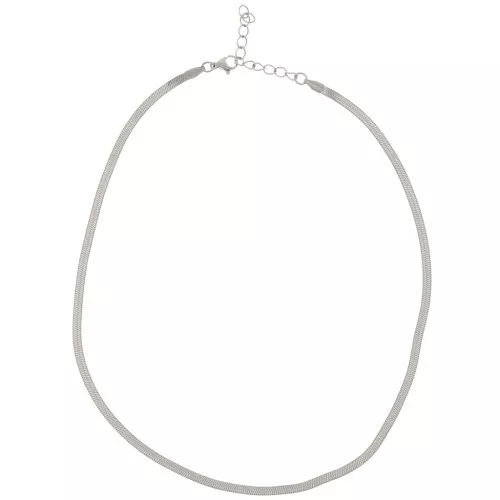 Girocollo con maglia a specchio - serpente piatto 3,3 mm - Acciaio inossidabile 304 x46cm