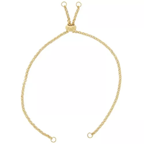 Bracciale regolabile 20cm per distanziatore - Jaseron - Acciaio inox 304 dorato x1