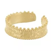 Anello regolabile in stile etnico martellato - Dorato con oro fino x1