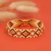 Cymbal - Perlina fiore per Miyuki Delica e Rocaille 11/0 - 6mm Gerani - Bronzo x1