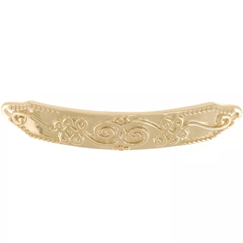 Distanziatore rettangolare curvo 37x7,5mm ornamentale placcato oro 3 micron x1